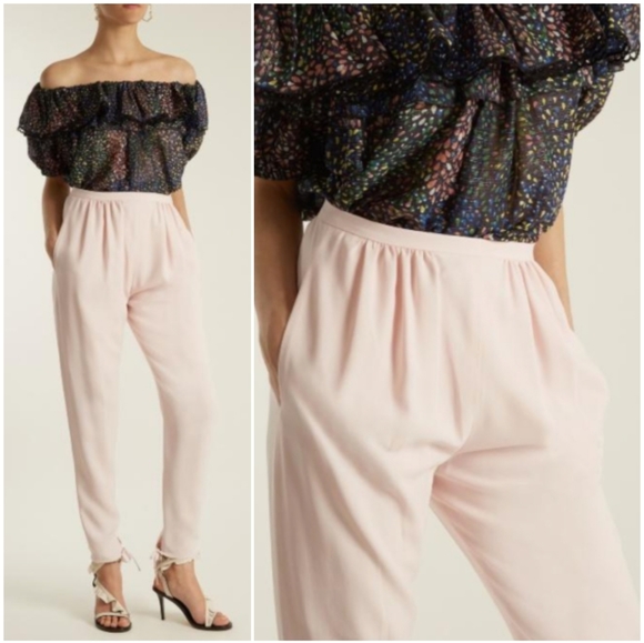 🍒NWT🍒 CHLOÉ CHIC BABY PINK PARISIAN TROUSERS - Picture 3 of 8